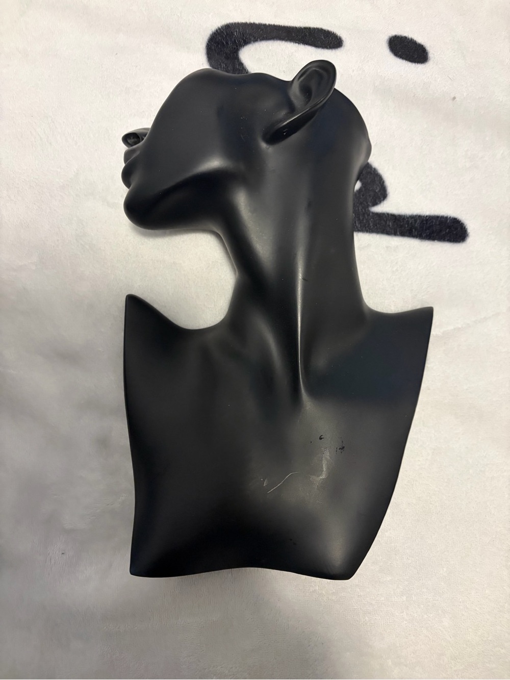 Black Necklace Display Bust - Matte Jewelry Stand